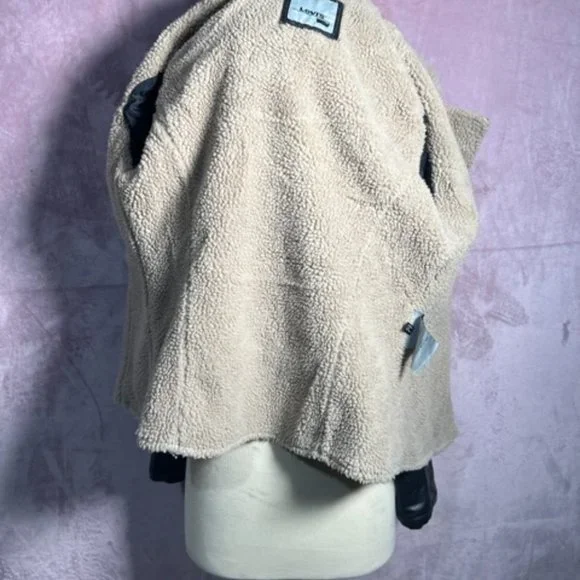 Levis Faux Leather Small Zip Up Jacket - Picture 8 of 9